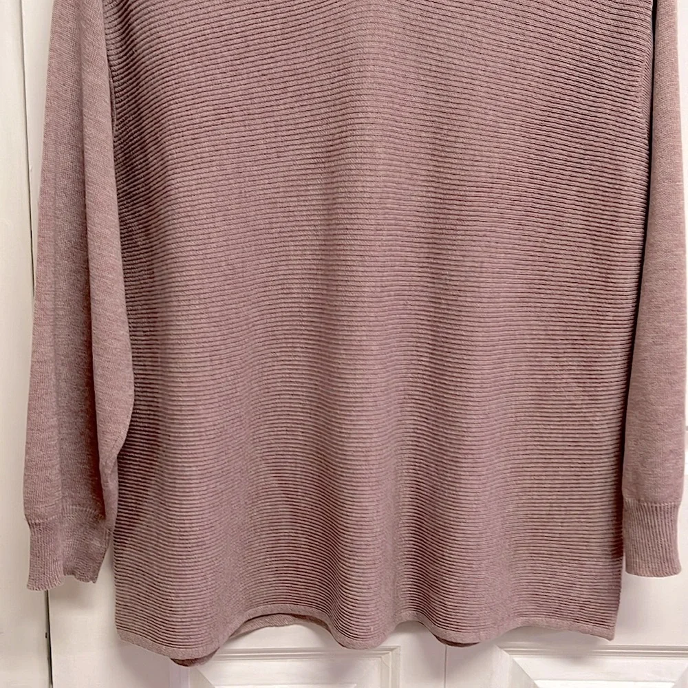 Ella Moss Lilac Purple V Neck Drop Shoulder Long Sleeve Sweater Size XXL